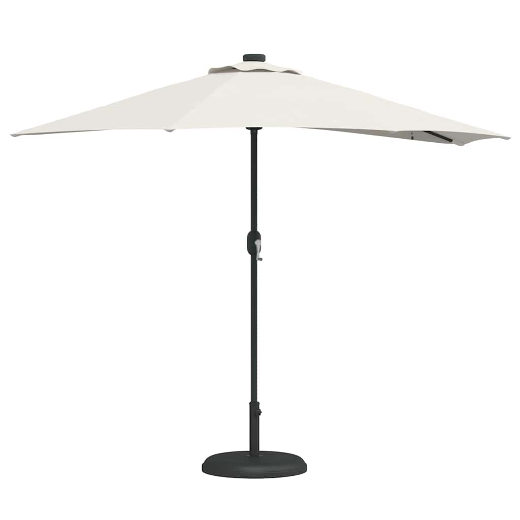 Hageparasol sand 294 x 150 x 224 cm Polyester og stål