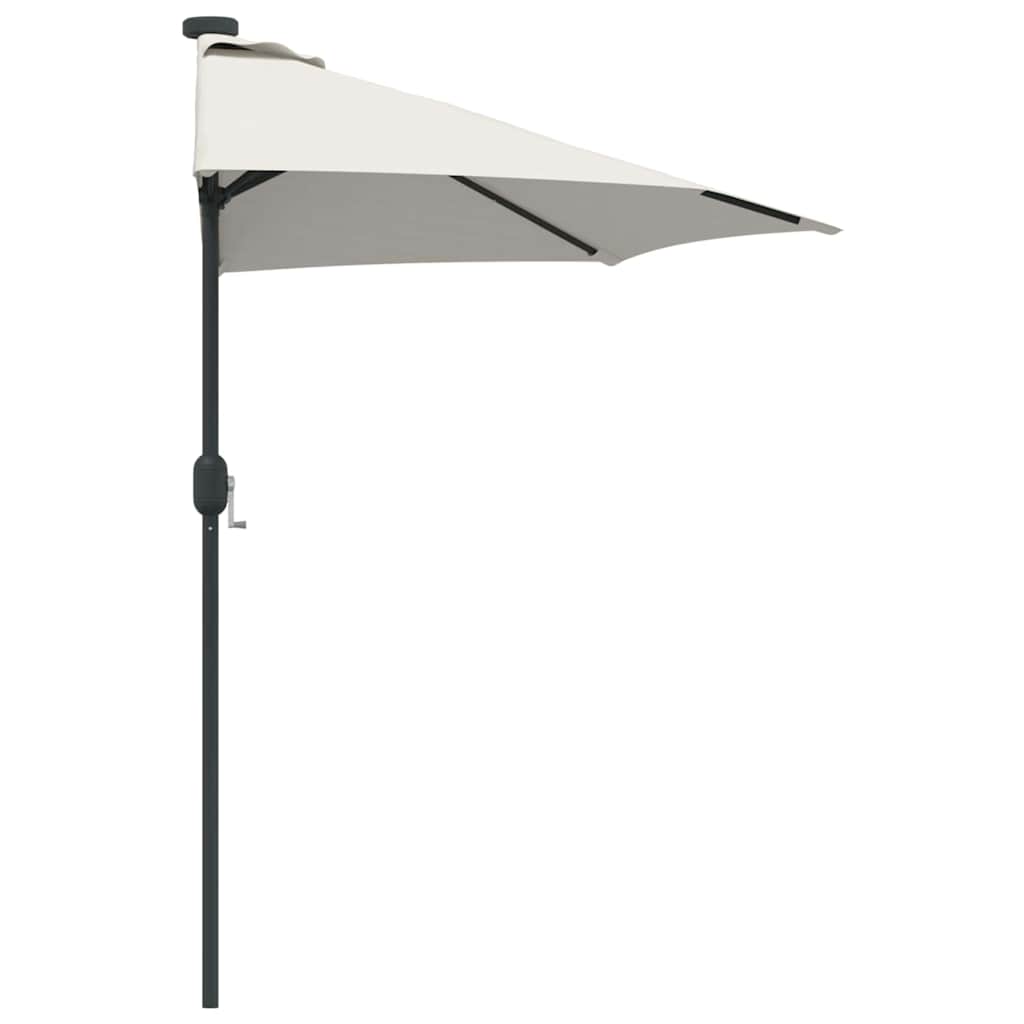 Hageparasol sand 294 x 150 x 224 cm Polyester og stål