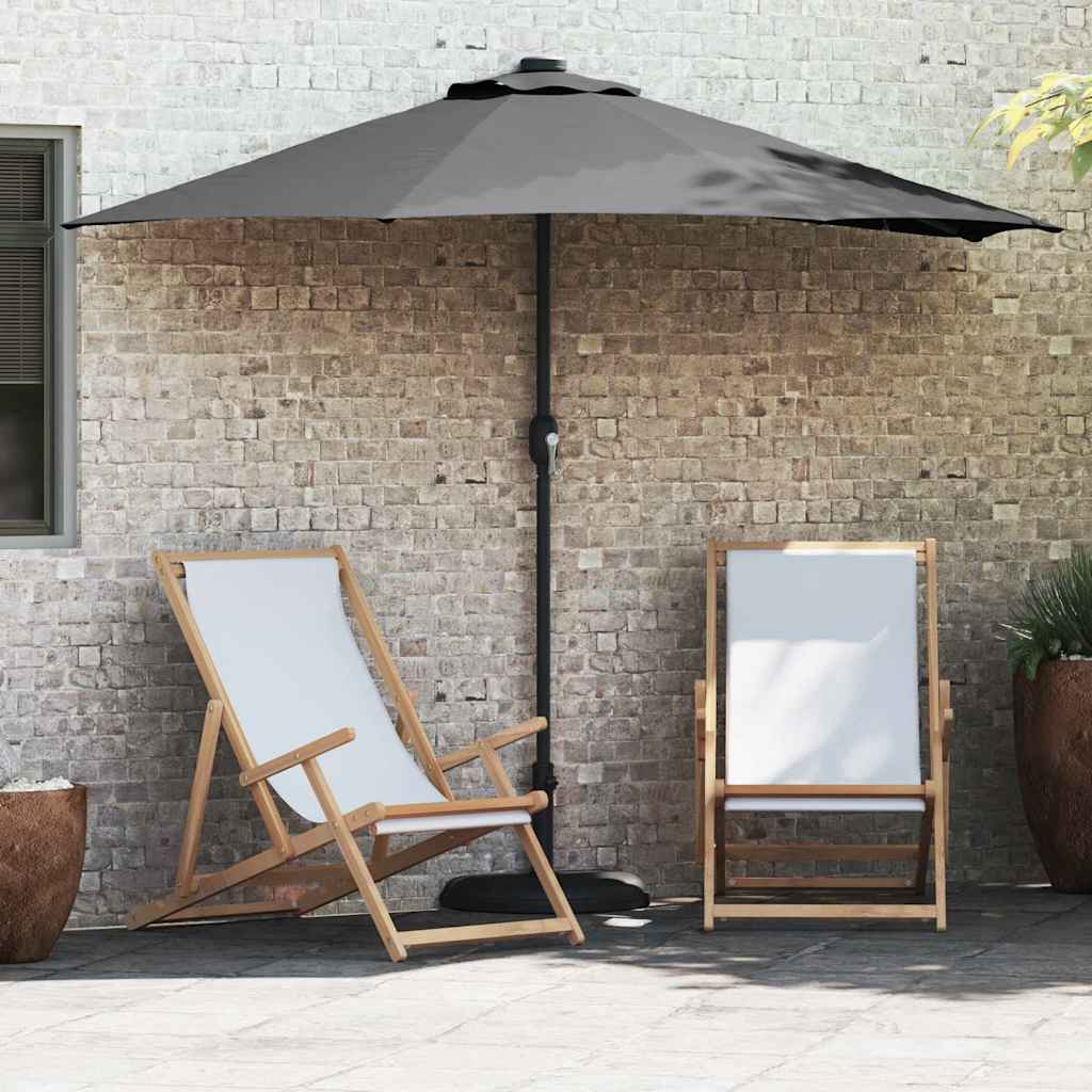 Hageparasol Antrasitt 294 x 150 x 224 cm Polyester og stål