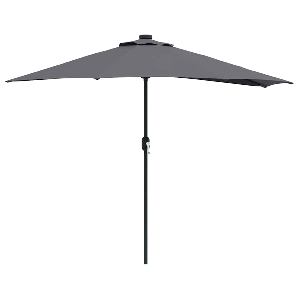 Hageparasol Antrasitt 294 x 150 x 224 cm Polyester og stål