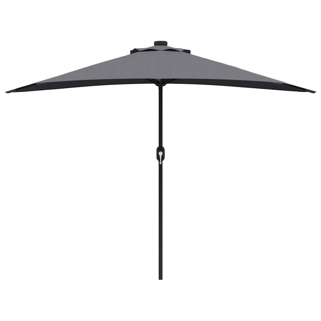 Hageparasol Antrasitt 294 x 150 x 224 cm Polyester og stål
