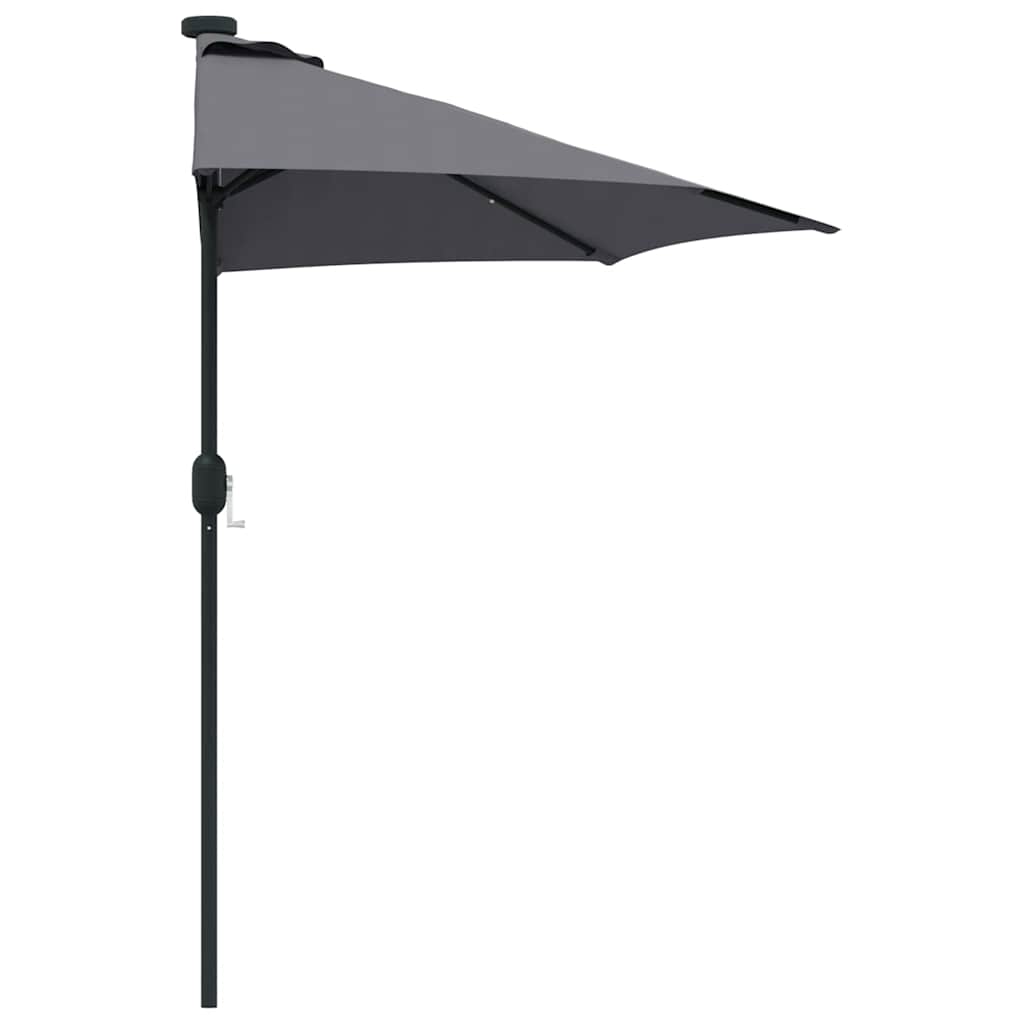 Hageparasol Antrasitt 294 x 150 x 224 cm Polyester og stål