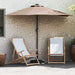 Hageparasol Gråbrun 294 x 150 x 224 cm Polyester og stål