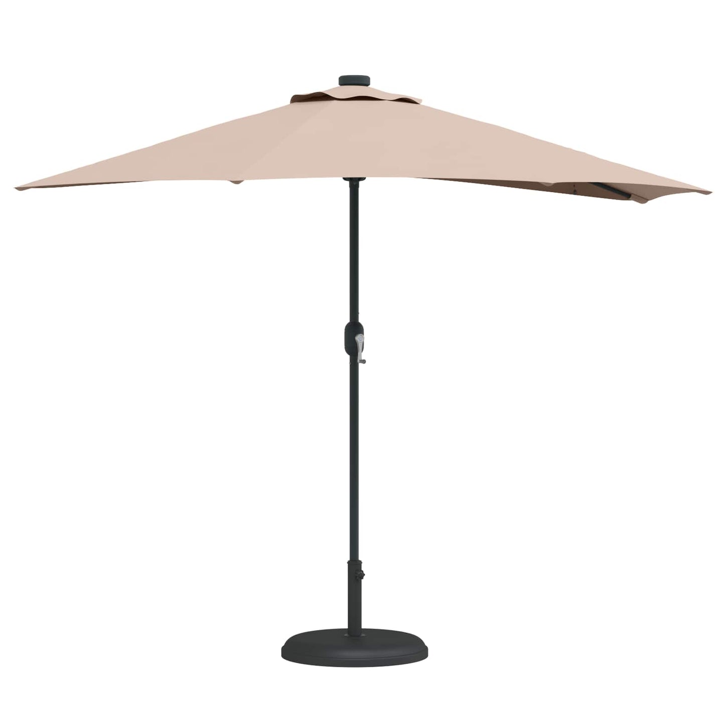 Hageparasol Gråbrun 294 x 150 x 224 cm Polyester og stål