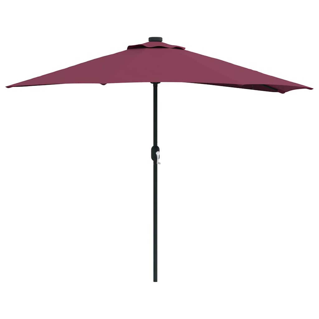 Hageparasol Bordeaux Rød 294 x 150 x 224 cm Polyester og stål