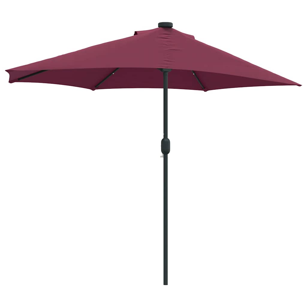 Hageparasol Bordeaux Rød 294 x 150 x 224 cm Polyester og stål