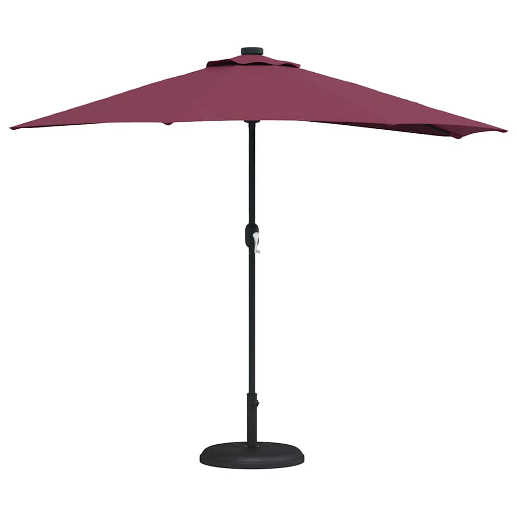 Hageparasol Bordeaux Rød 294 x 150 x 224 cm Polyester og stål