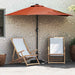 Hageparasol Terrakotta 294 x 150 x 224 cm Polyester og stål