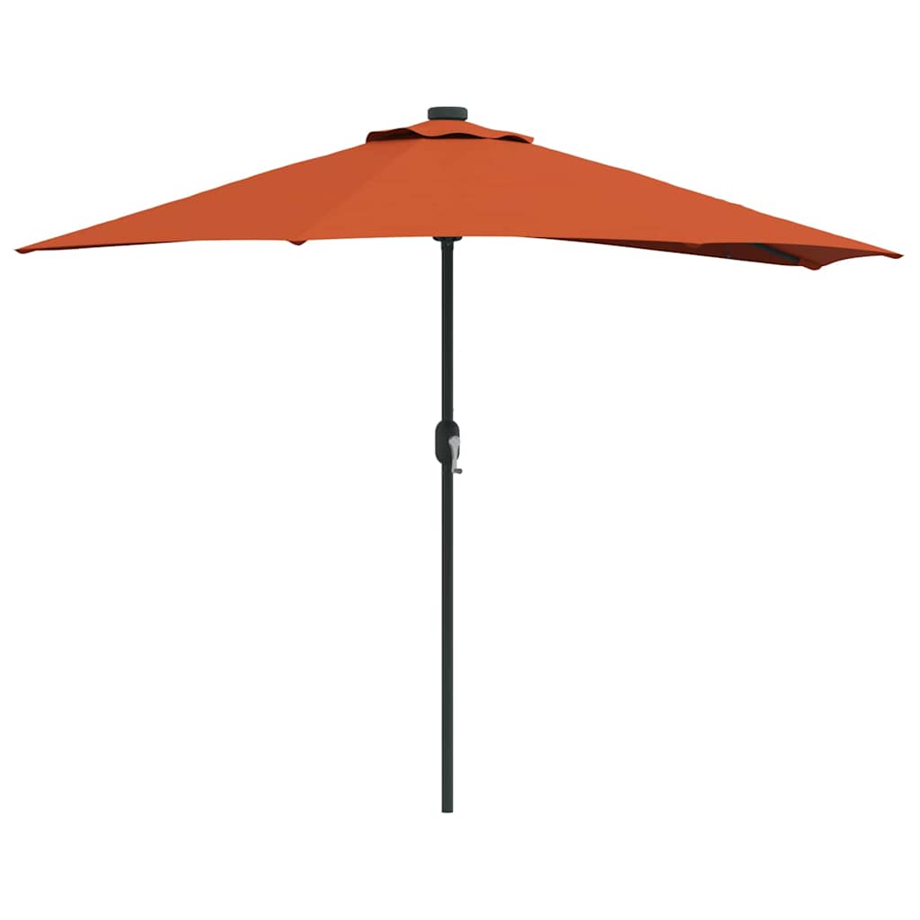 Hageparasol Terrakotta 294 x 150 x 224 cm Polyester og stål