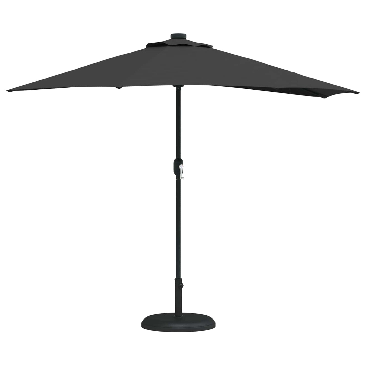 Hageparasol Svart 294 x 150 x 224 cm Polyester og stål