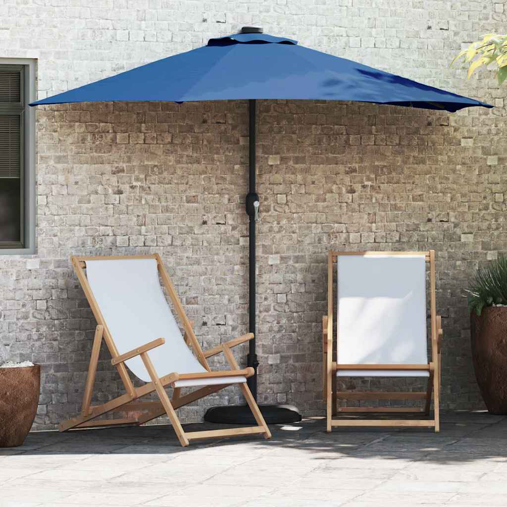 Hageparasol 294 x 150 x 224 cm Polyester og stål Azurblå