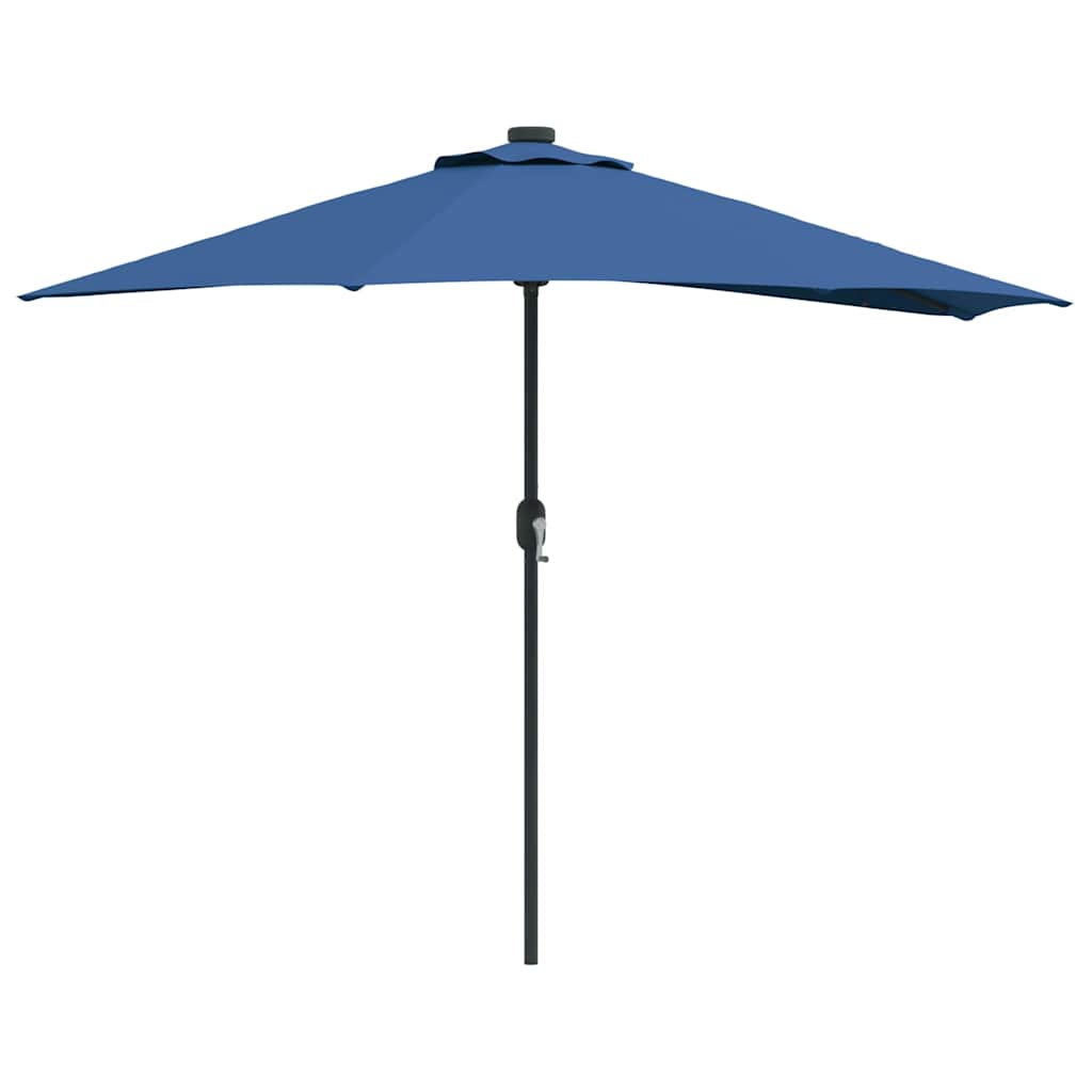 Hageparasol 294 x 150 x 224 cm Polyester og stål Azurblå