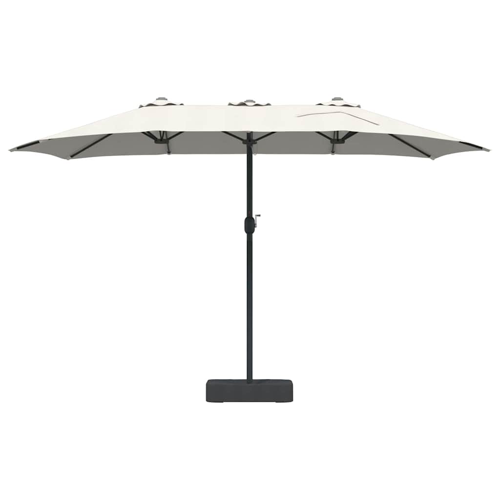 Hageparasol sand 385 x 209 x 244 cm Polyester og stål