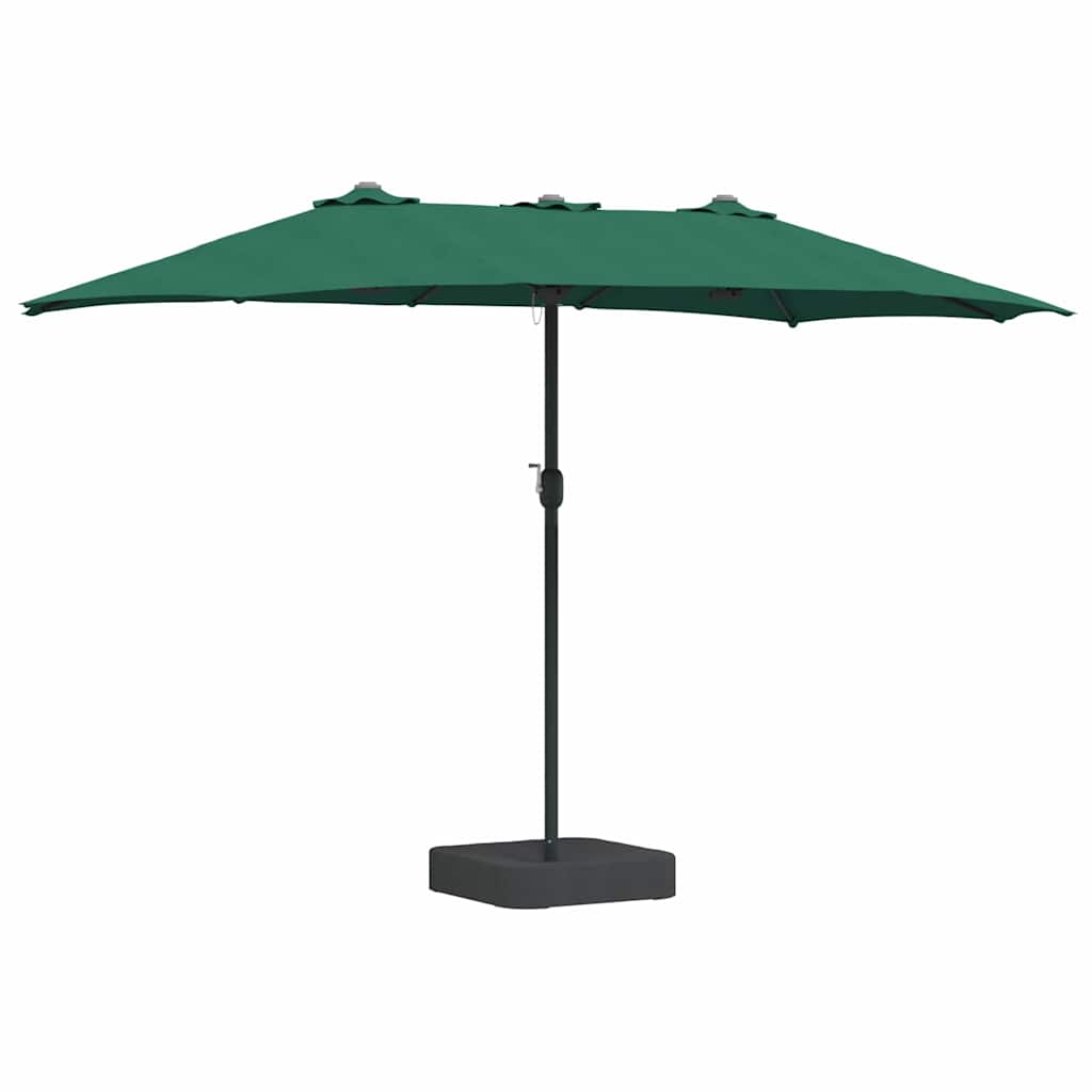 Hageparasol grønn 385 x 209 x 244 cm Polyester og stål