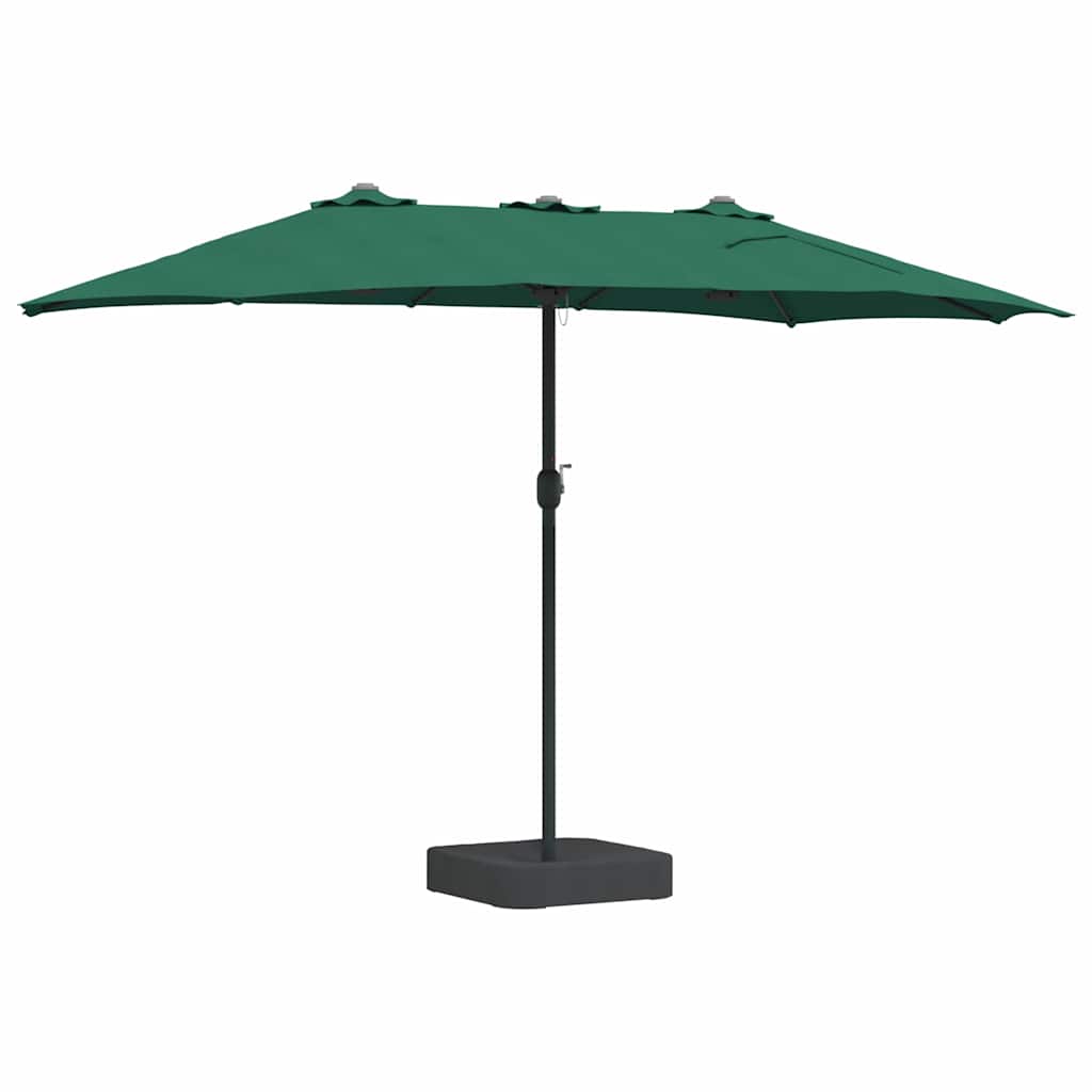Hageparasol grønn 385 x 209 x 244 cm Polyester og stål