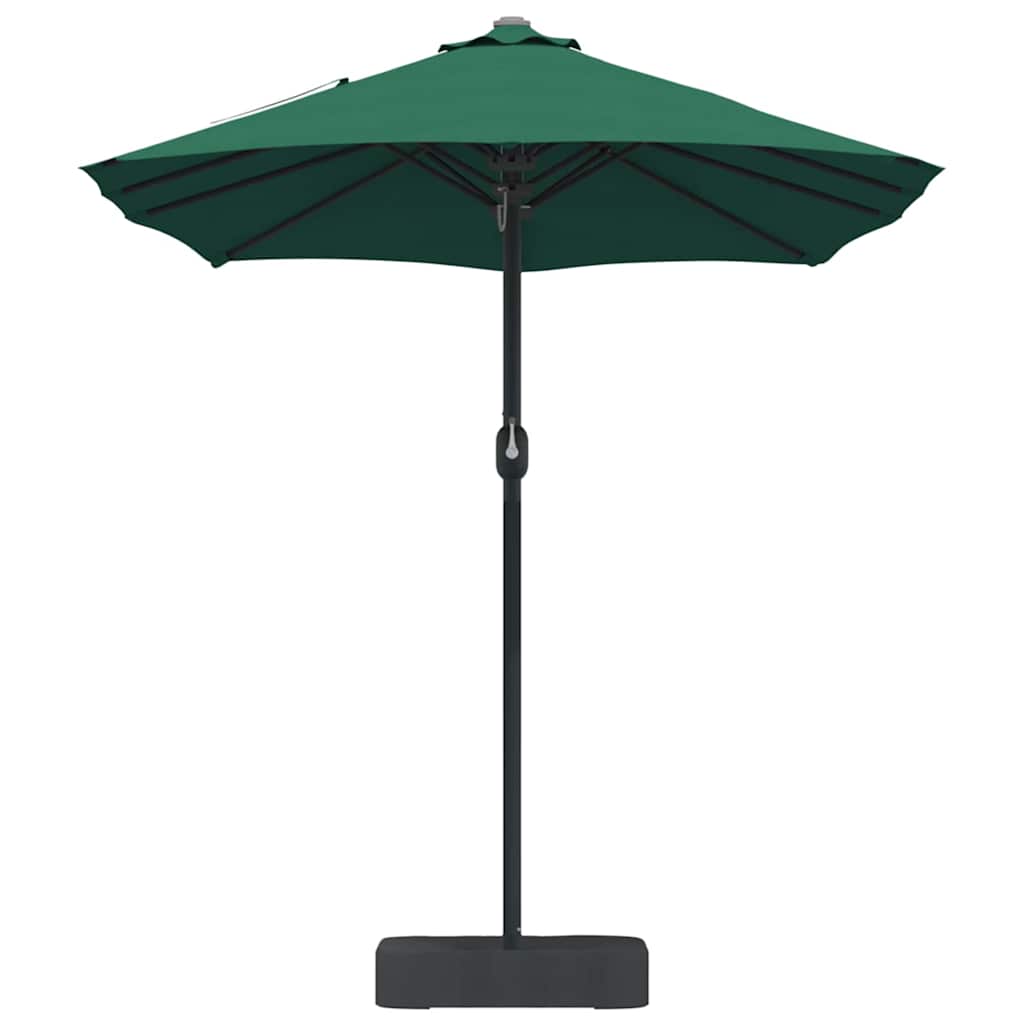 Hageparasol grønn 385 x 209 x 244 cm Polyester og stål