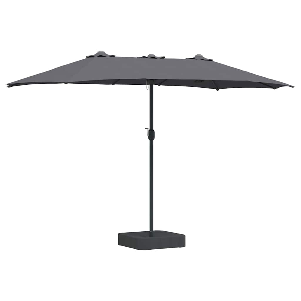 Hageparasol Antrasitt 385 x 209 x 244 cm Polyester og stål