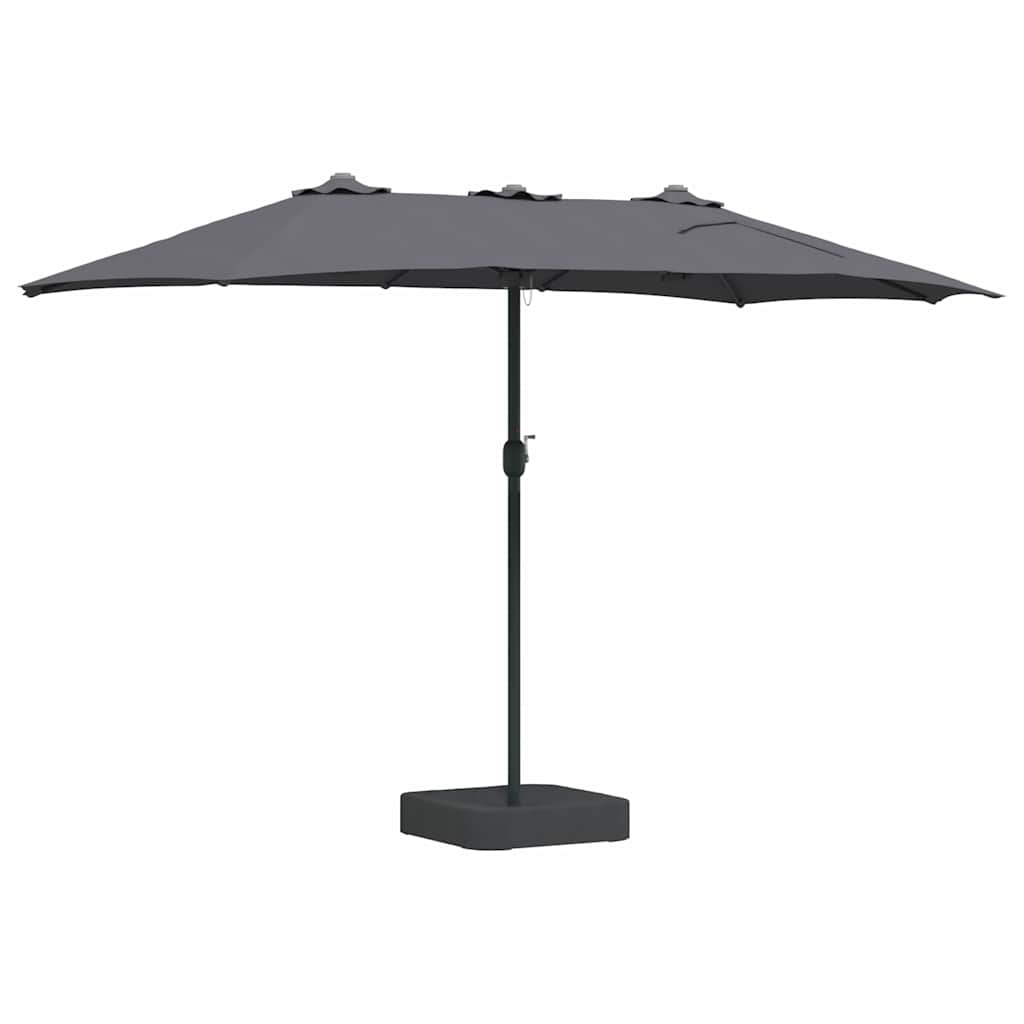 Hageparasol Antrasitt 385 x 209 x 244 cm Polyester og stål