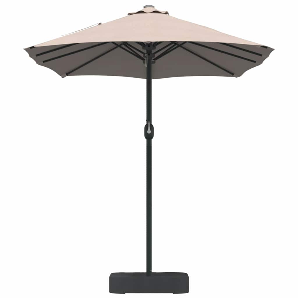 Hageparasol Gråbrun 385 x 209 x 244 cm Polyester og stål
