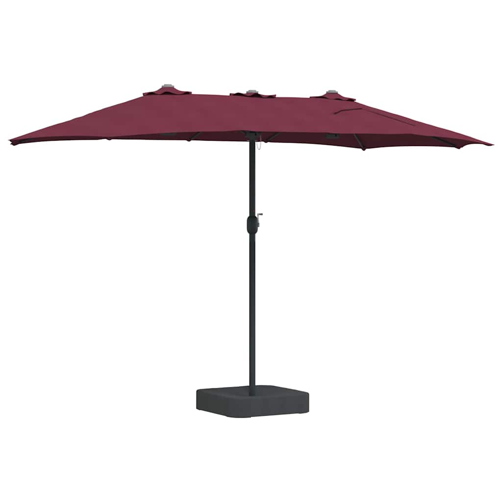 Hageparasol Bordeaux Rød 385 x 209 x 244 cm Polyester og stål