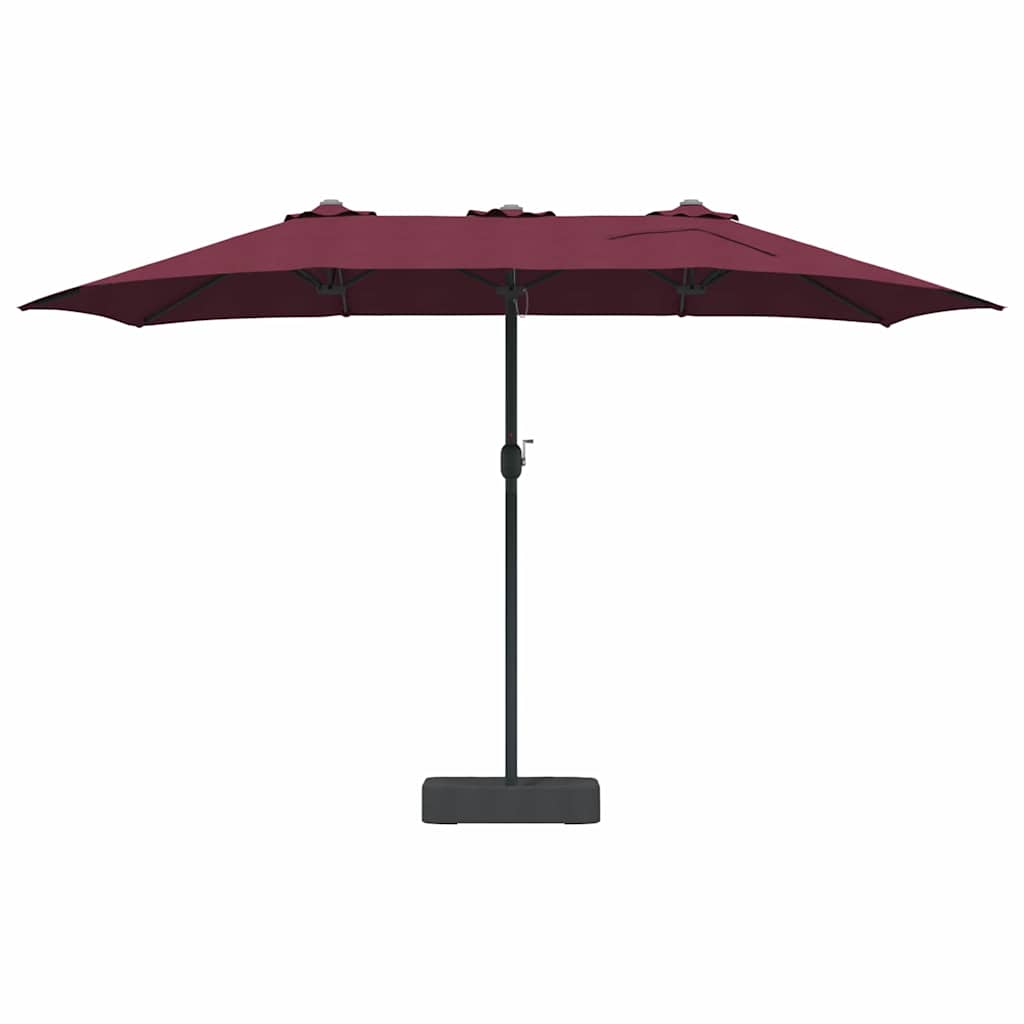 Hageparasol Bordeaux Rød 385 x 209 x 244 cm Polyester og stål