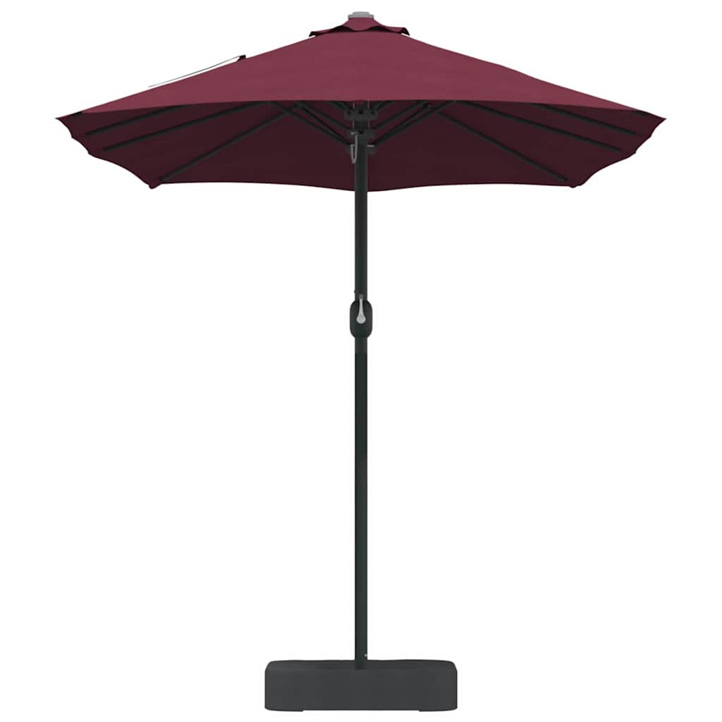 Hageparasol Bordeaux Rød 385 x 209 x 244 cm Polyester og stål