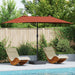 Hageparasol Terrakotta 385 x 209 x 244 cm Polyester og stål