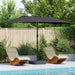 Hageparasol Svart 385 x 209 x 244 cm Polyester og stål
