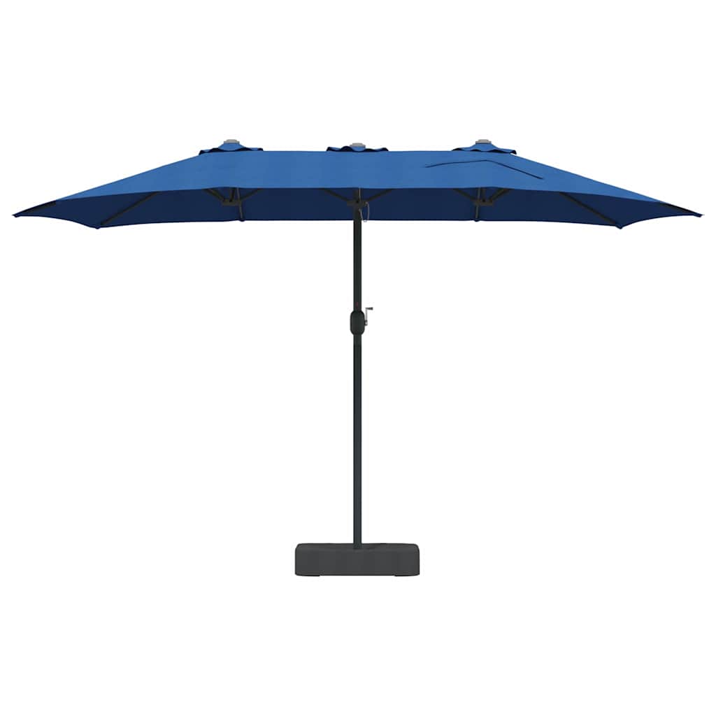 Hageparasol 385 x 209 x 244 cm Polyester og stål Azurblå