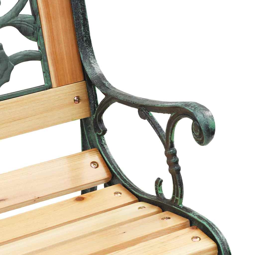 Hagebenk med pute Brun 116 x 54 x 73 cm tre vidaXL