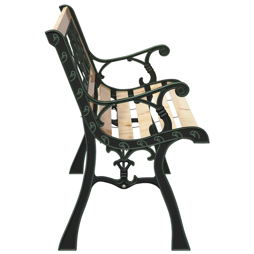 Hagebenk med pute Brun 116 x 54 x 73 cm tre vidaXL