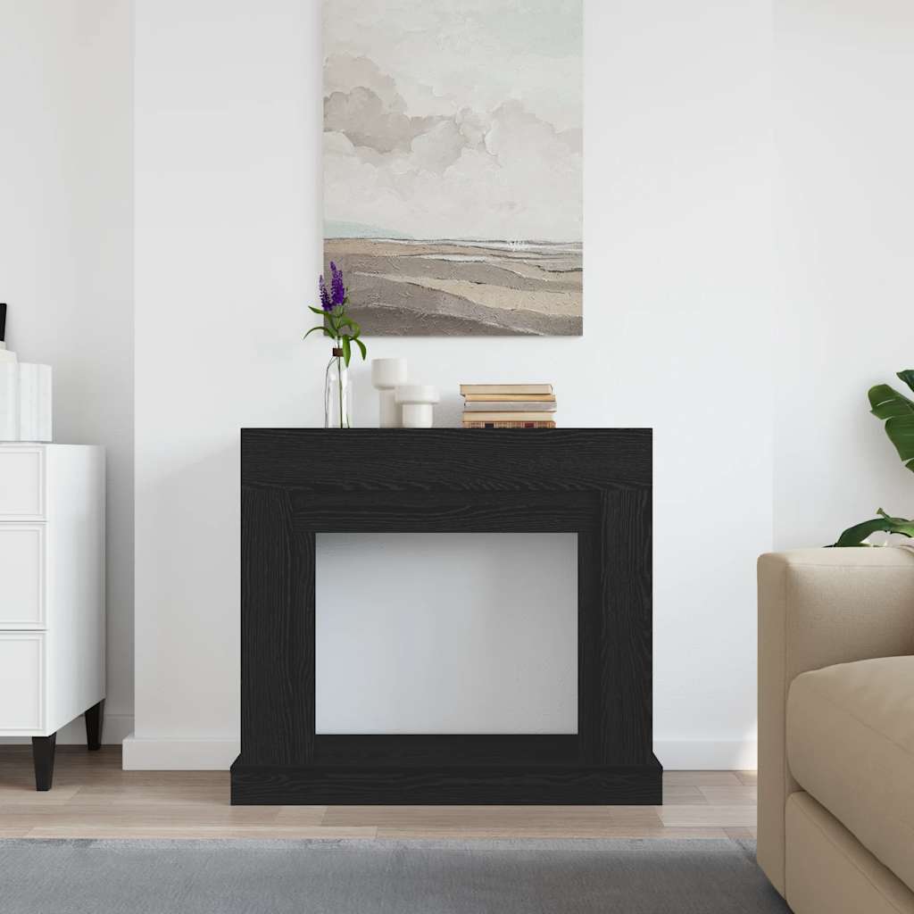 Peisramme svart eik 100x30x87,5 cm konstruert tre
