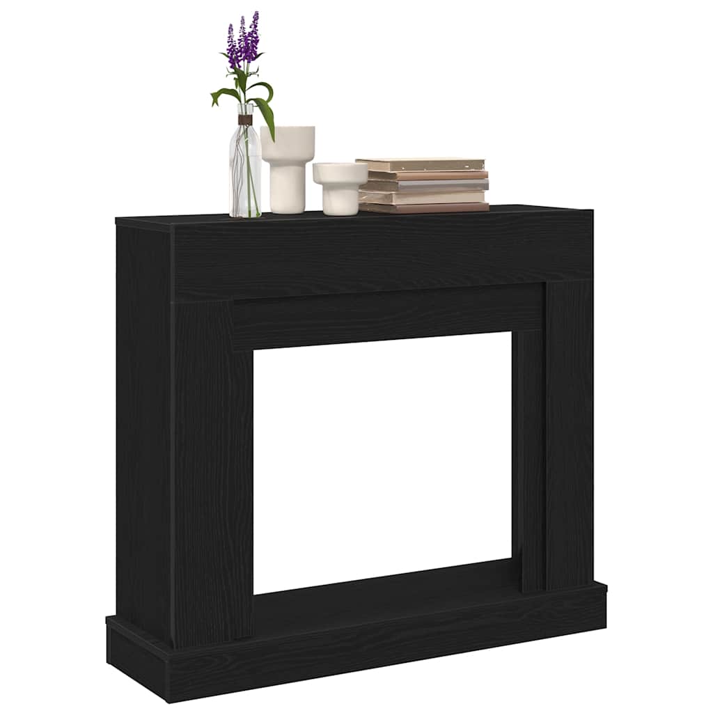 Peisramme svart eik 100x30x87,5 cm konstruert tre