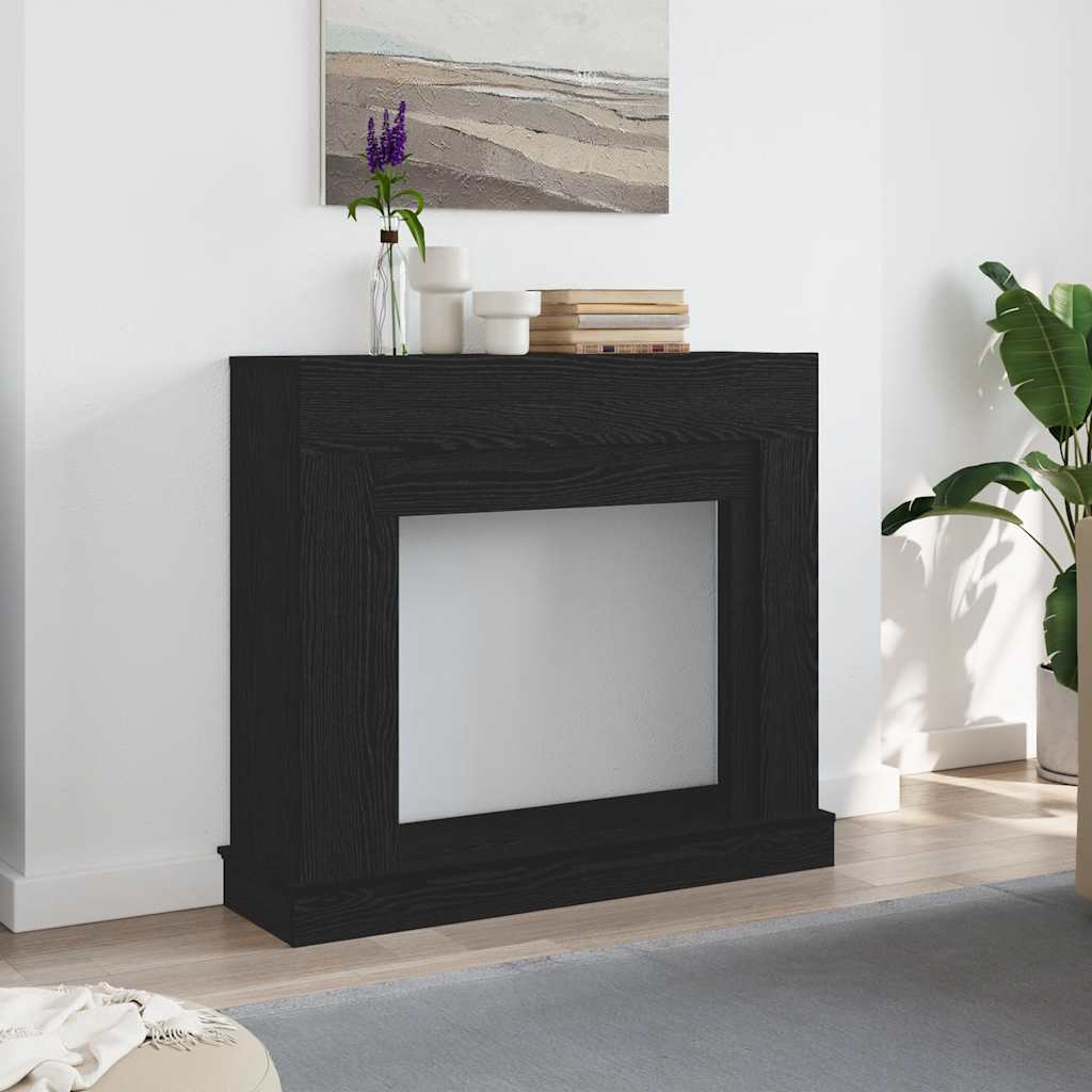 Peisramme svart eik 100x30x87,5 cm konstruert tre