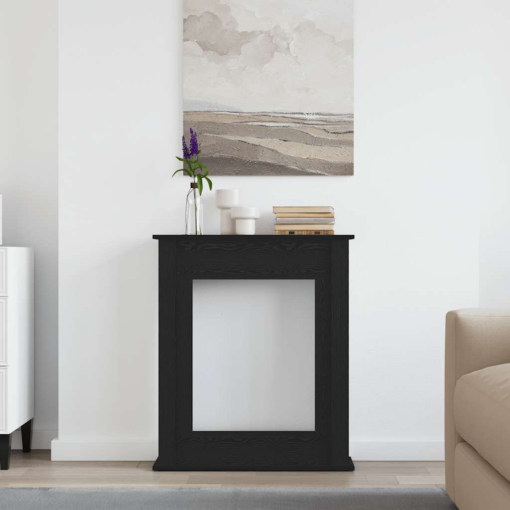 Peisramme svart eik 75x20x87,5 cm konstruert tre