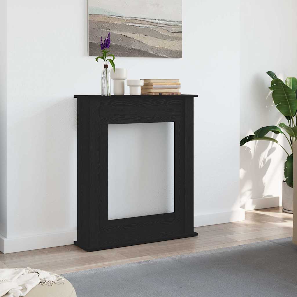 Peisramme svart eik 75x20x87,5 cm konstruert tre