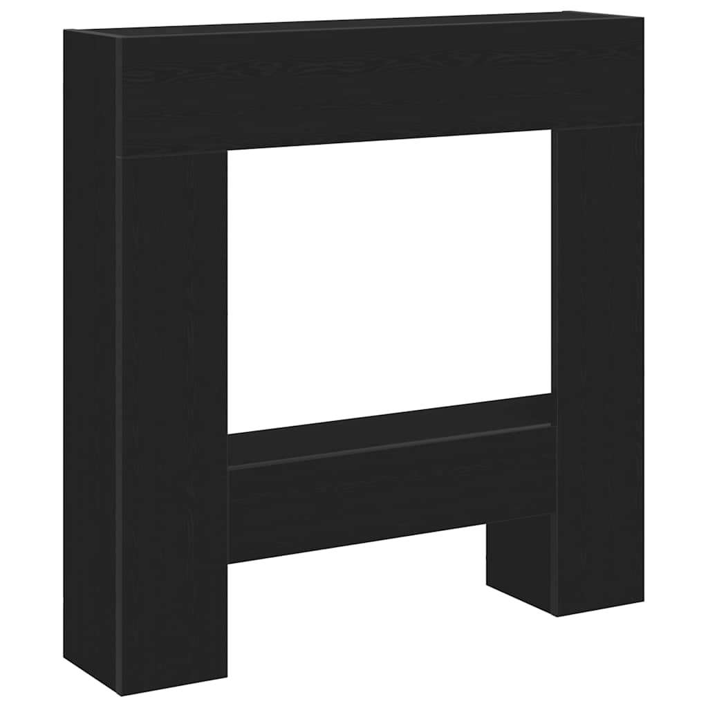 Peisramme svart eik 81x18x82 cm konstruert tre