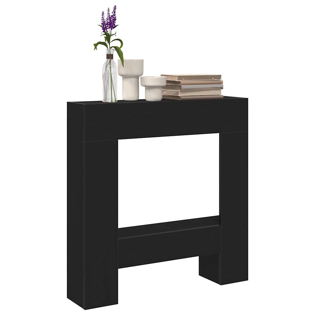 Peisramme svart eik 81x18x82 cm konstruert tre