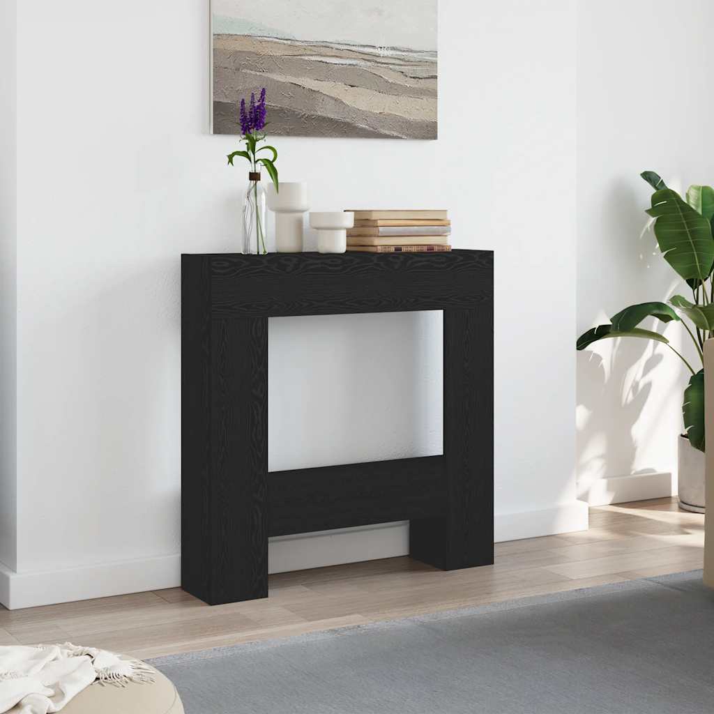 Peisramme svart eik 81x18x82 cm konstruert tre