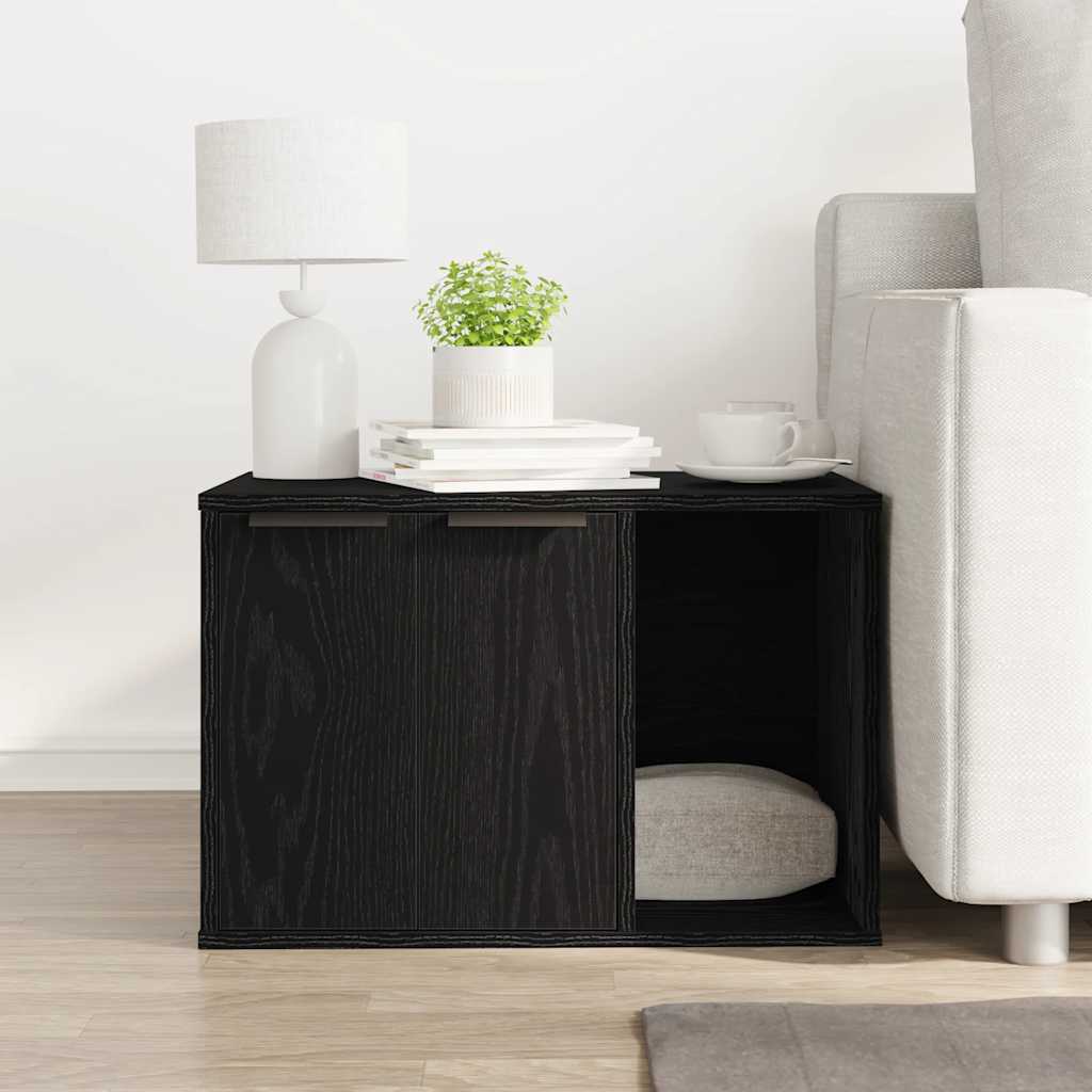 Kattesanden i svart eik 60x40x40 cm konstruert tre vidaXL