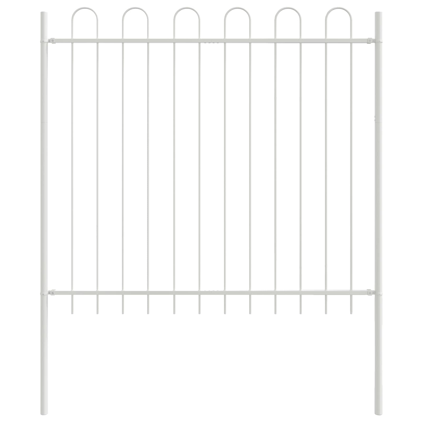 Hage Hegning 2 pcs Hvit 3,4 x 1,2 m Pulverlakkert stål vidaXL