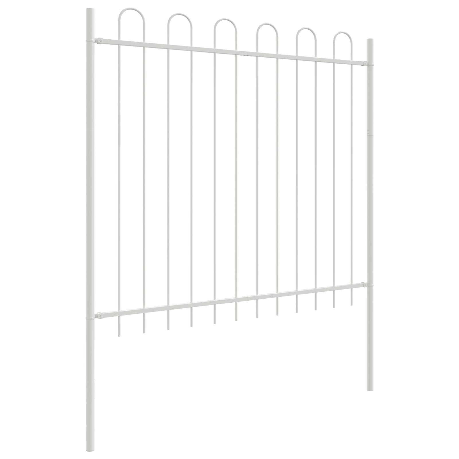 Hage Hegning 2 pcs Hvit 3,4 x 1,2 m Pulverlakkert stål vidaXL