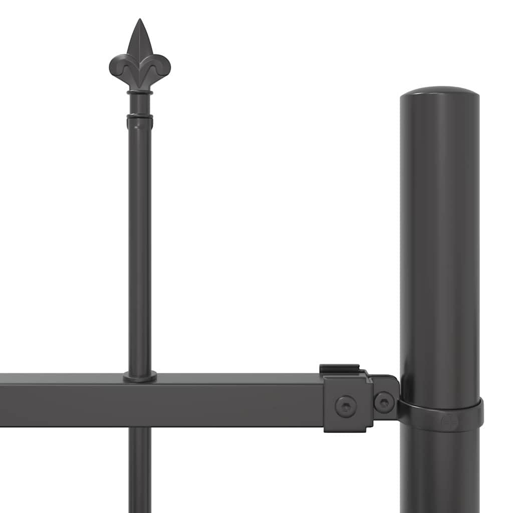 Hage Hegning 4 pcs Grå 6,8 x 1,5 m Pulverlakkert stål