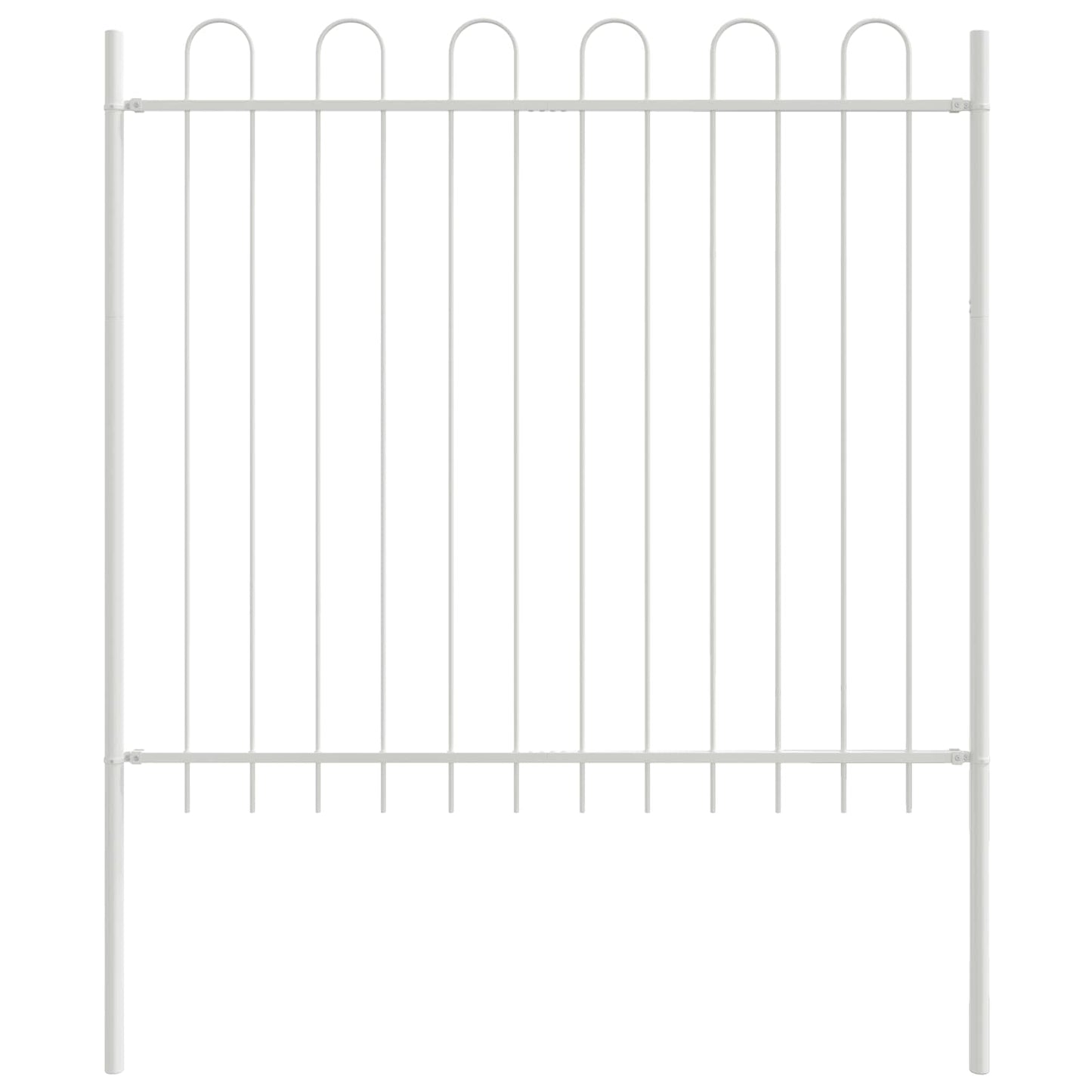 Hage Hegning 4 pcs Hvit 6,8 x 0,8 m Pulverlakkert stål