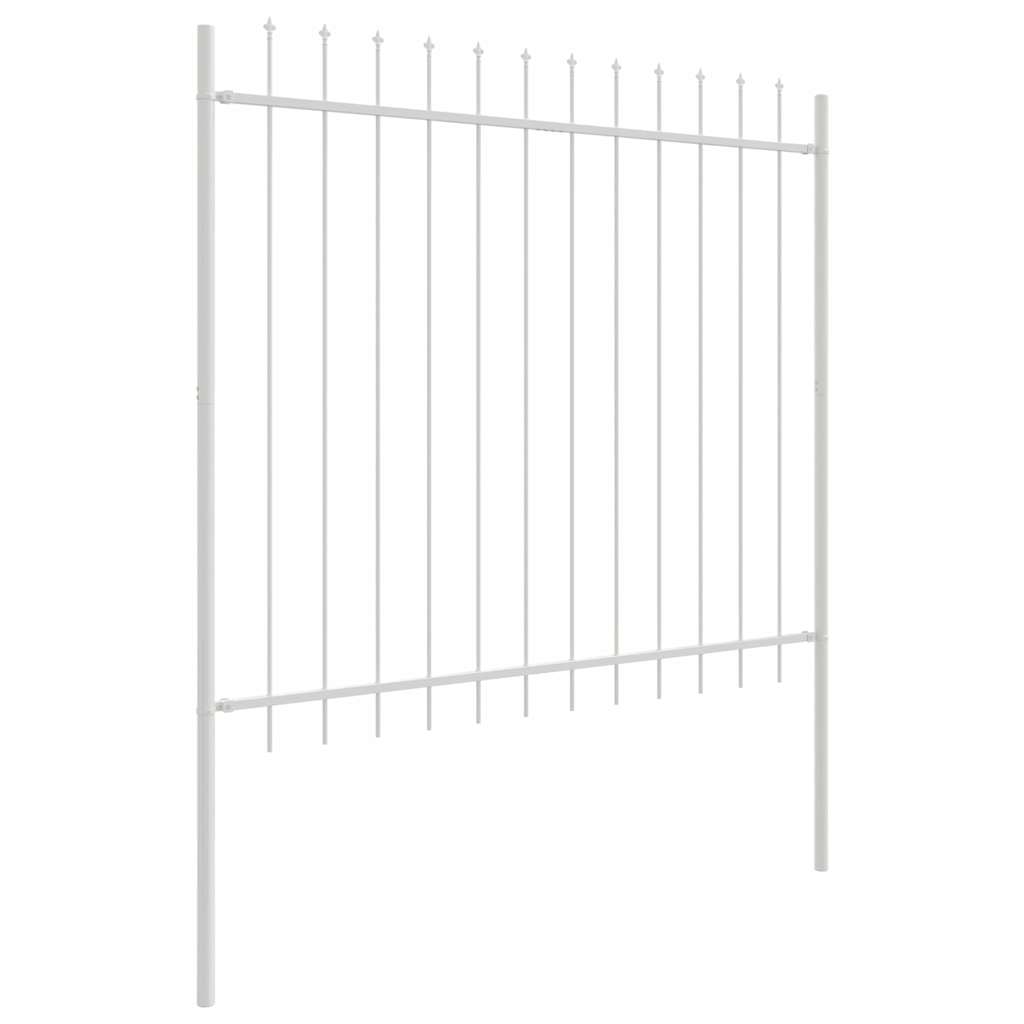 Hage Hegning 7 pcs Hvit 11,9 x 1,5 m Pulverlakkert stål