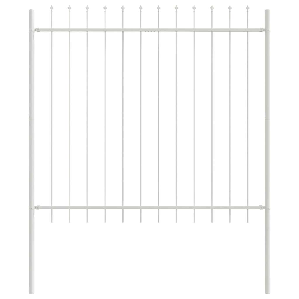 Hage Hegning 7 pcs Hvit 11,9 x 1,5 m Pulverlakkert stål