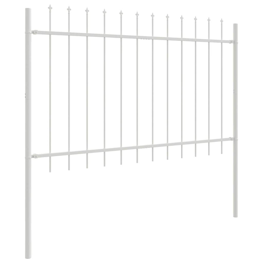 Hage Hegning 8 pcs Hvit 13,6 x 0,8 m Pulverlakkert stål