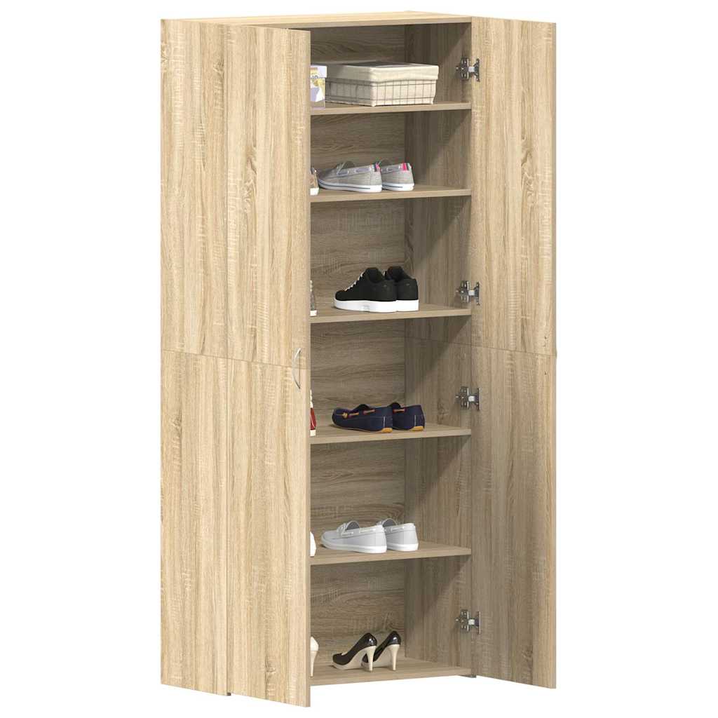 Sko Skap med hylle Brun 80 x 35,5 x 180 cm Konstruert tre vidaXL