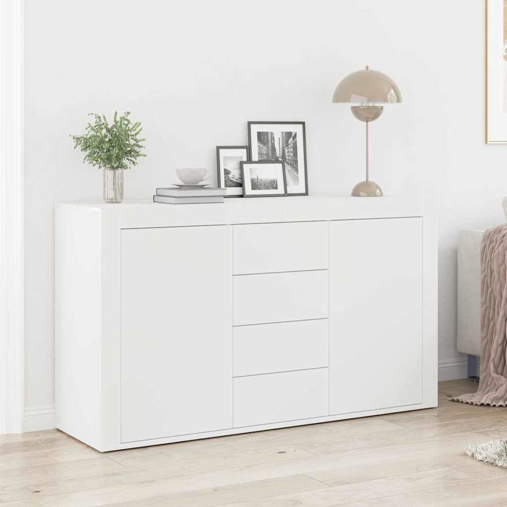 Serviesskap med skuff Hvit 120 x 36 x 69 cm Konstruert tre vidaXL