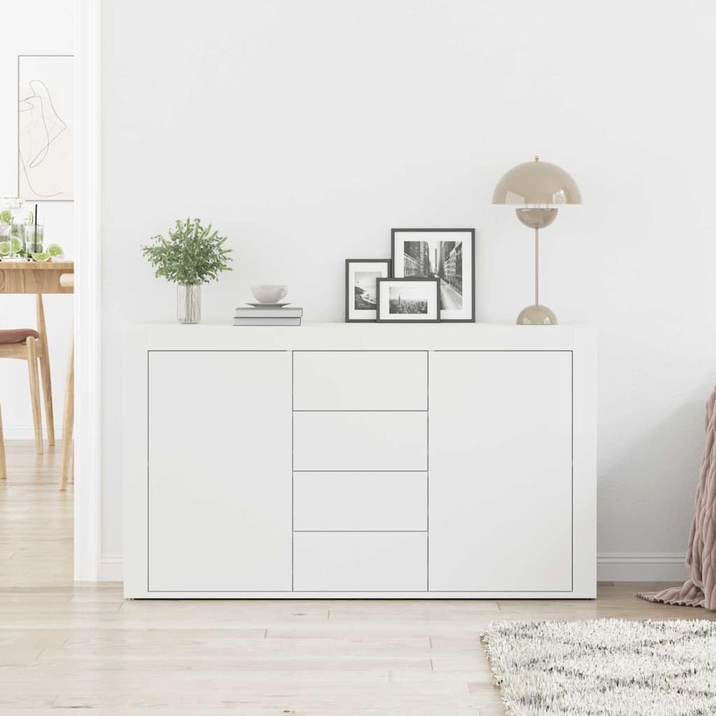 Serviesskap med skuff Hvit 120 x 36 x 69 cm Konstruert tre vidaXL